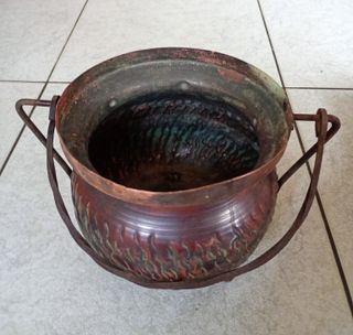 Paiolo rame antico - sottovaso