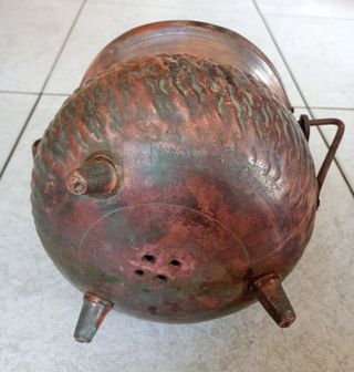 Paiolo rame antico - sottovaso