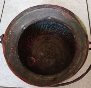 Paiolo rame antico - sottovaso