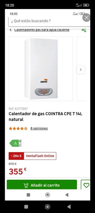 Calentador Cointra CPE 14T - Gas Natural