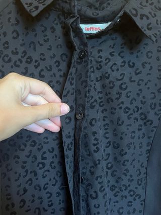 Blusa negra leopardo - Talla S