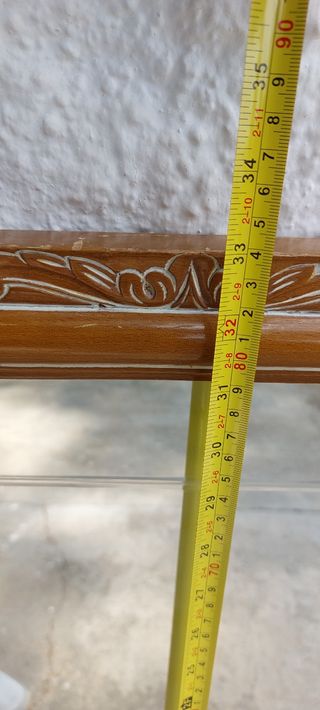 Espejo antiguo madera tallada