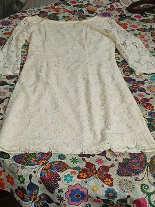 Vestido blanco encaje boda civil OFERTA HOY ‼️