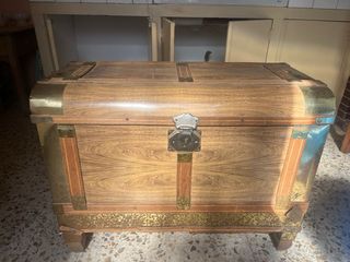 Baúl antiguo vintage madera restaurar