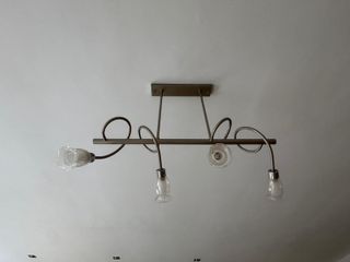 Lámpara de Techo con Tulipa de Cristal