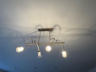 Lámpara de Techo con Tulipa de Cristal