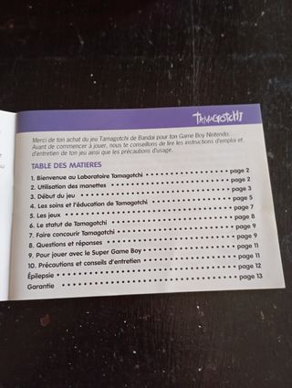 Tamagotchi Game Boy - Juego Completo (francés)