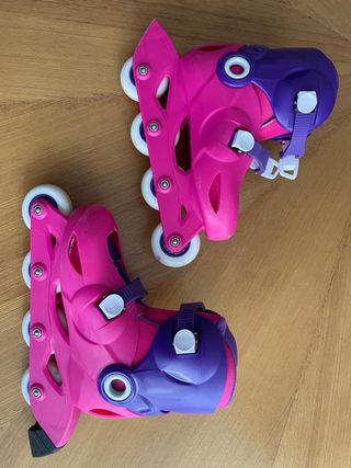 Patines infantiles rosa-morado