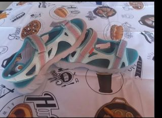 Chanclas niña rosa-turquesa