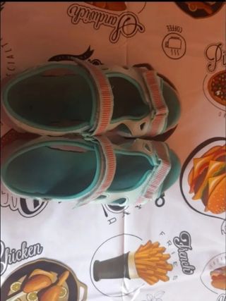 Chanclas niña rosa-turquesa