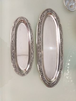 2 Bandejas alpaca antiguas