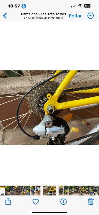 Bicicleta montaña Decathlon amarilla