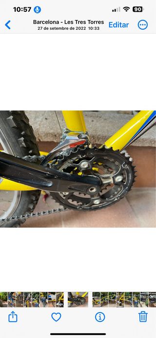 Bicicleta montaña Decathlon amarilla