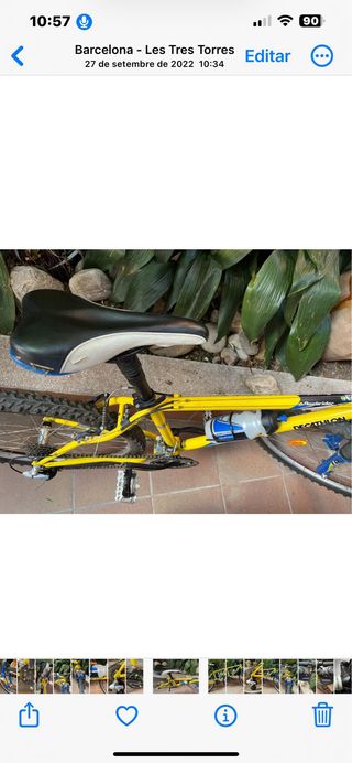 Bicicleta montaña Decathlon amarilla