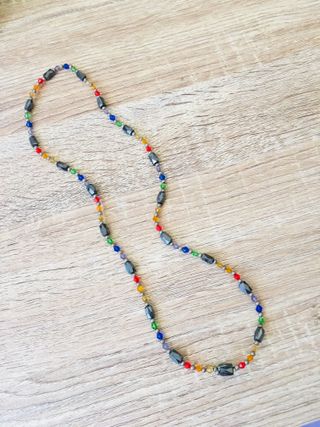 Collar y pulsera imán multicolor