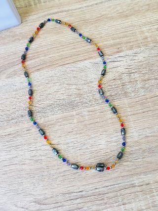 Collar y pulsera imán multicolor