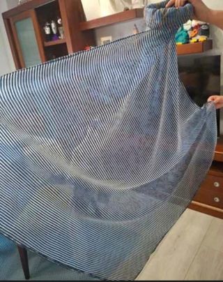 Abito da gala medievale blu e bianco