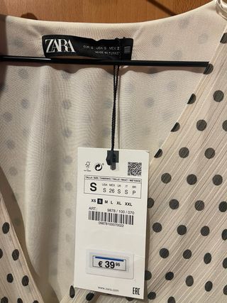 Vestido Zara topos - S