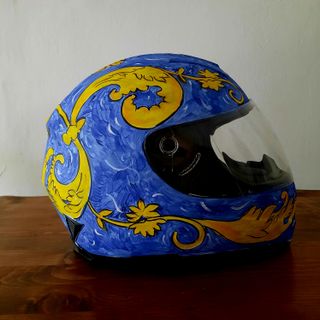 Casco moto dipinto a mano 