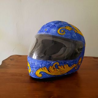 Casco moto dipinto a mano 