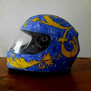 Casco moto dipinto a mano 