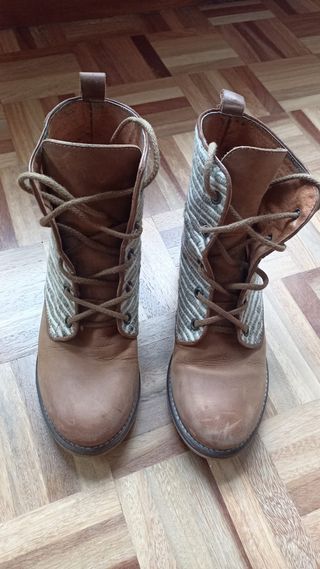 Botines Mustang marrón claro mujer, talla 36