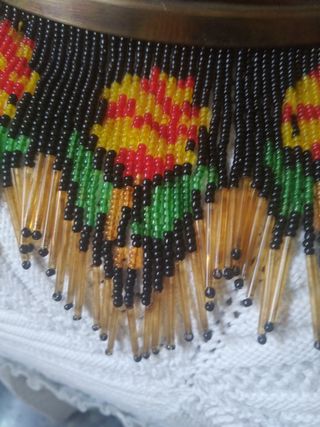 Lámpara antigua metal dorada