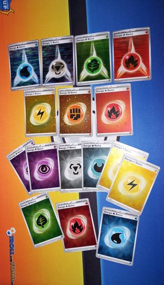 Energías Holo cartas Pokemon