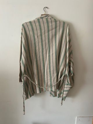Conjunto Zara: Pantalón y Kimono rayas
