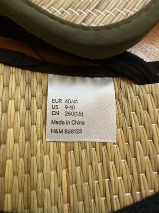 Chanclas H&M esparto-paja 41