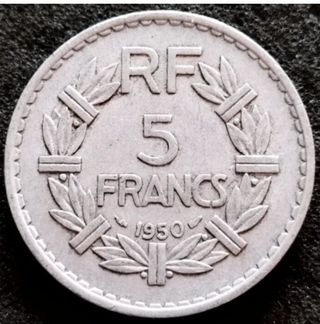 Moneda 5 Francos Francia 1950