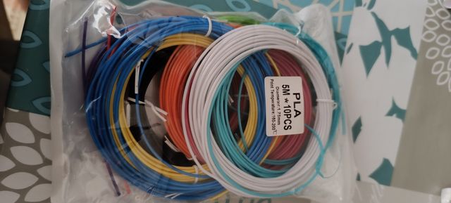 Filamento PLA para lápiz 3D: 10x5m multicolor