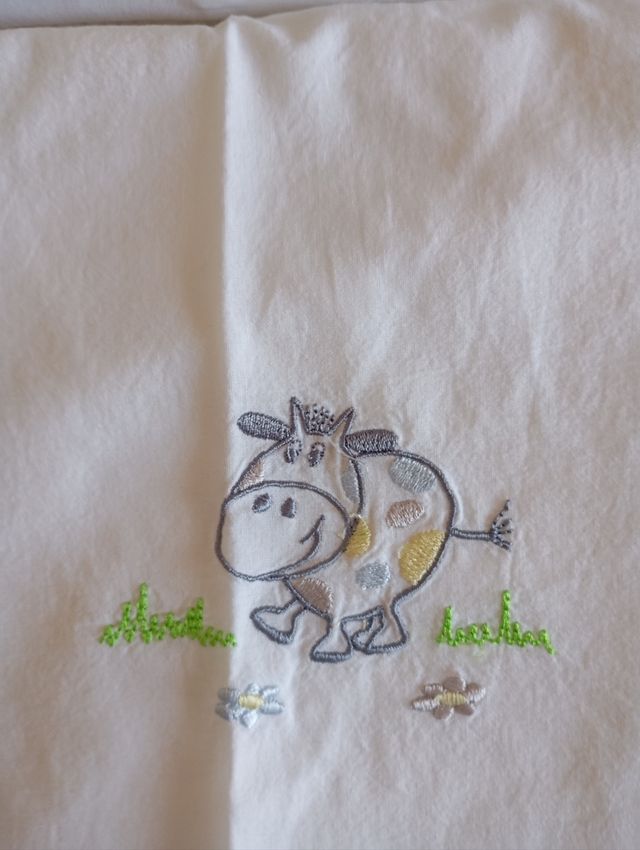 Sábanas minicuna bebé - vaca