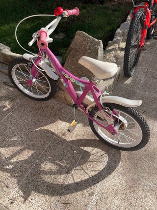 Bicicleta niña 16" rosa