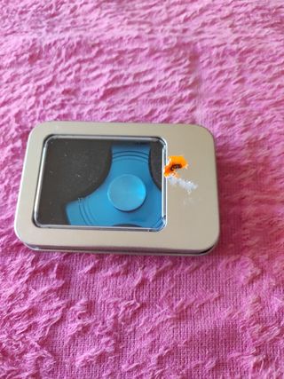 Fidget Spinner azul metálico
