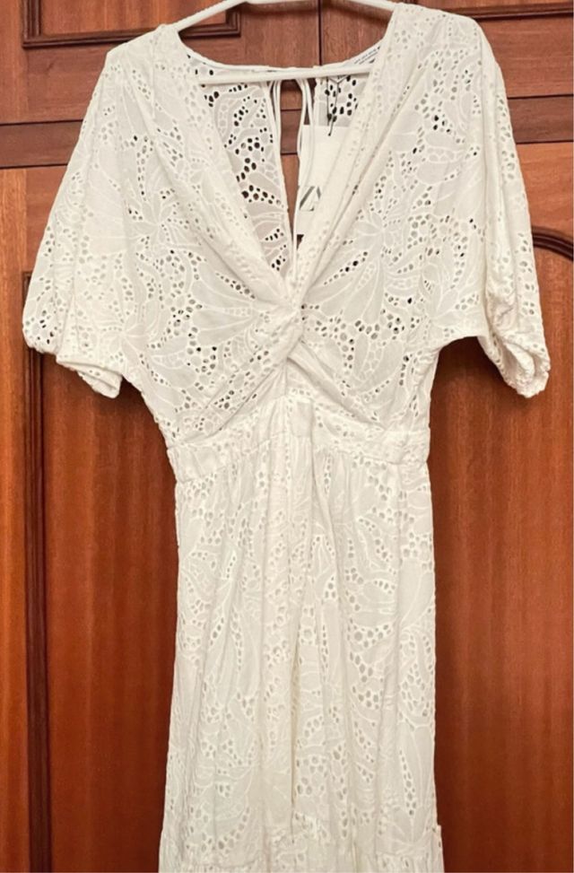 Vestido blanco Zara - Talla M