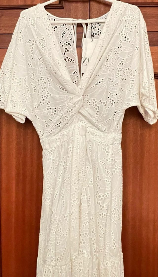 Vestido blanco Zara - Talla M