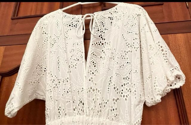 Vestido blanco Zara - Talla M