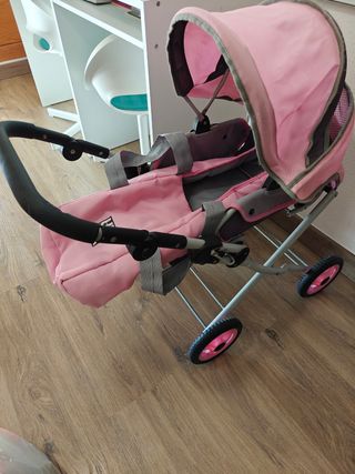 Carrito muñecas rosa