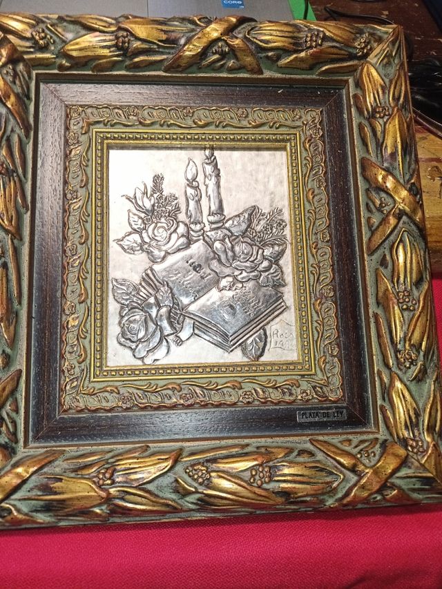 Cuadro plata ley 26x24cm