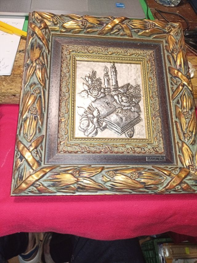Cuadro plata ley 26x24cm