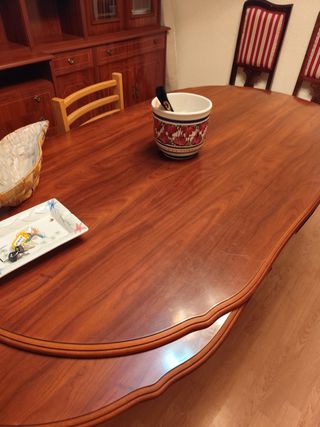 Mesa comedor extensible madera
