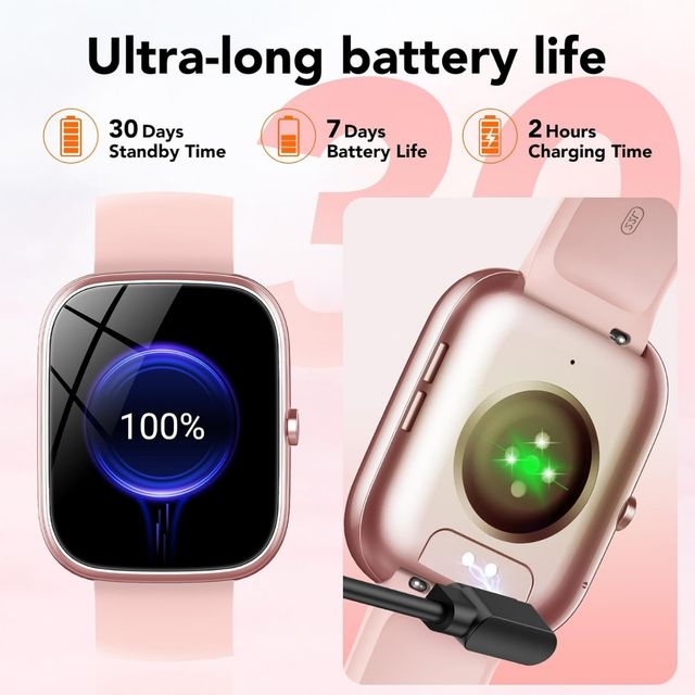 Smartwatch Bluetooth 1.91"HD Rosa