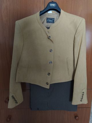 Traje campero / flamenco Comar beige y marrón