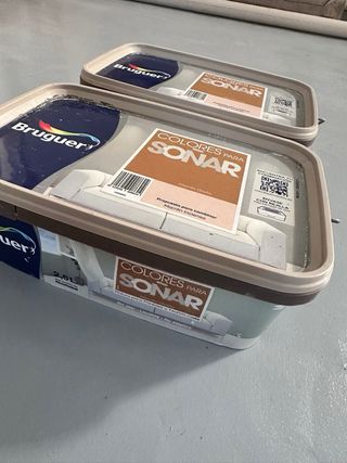 2 botes pintura Bruguer Sonar Marrón Otoño