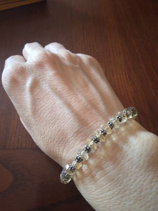 Bracciale pietre trasparenti bianche con riflessi