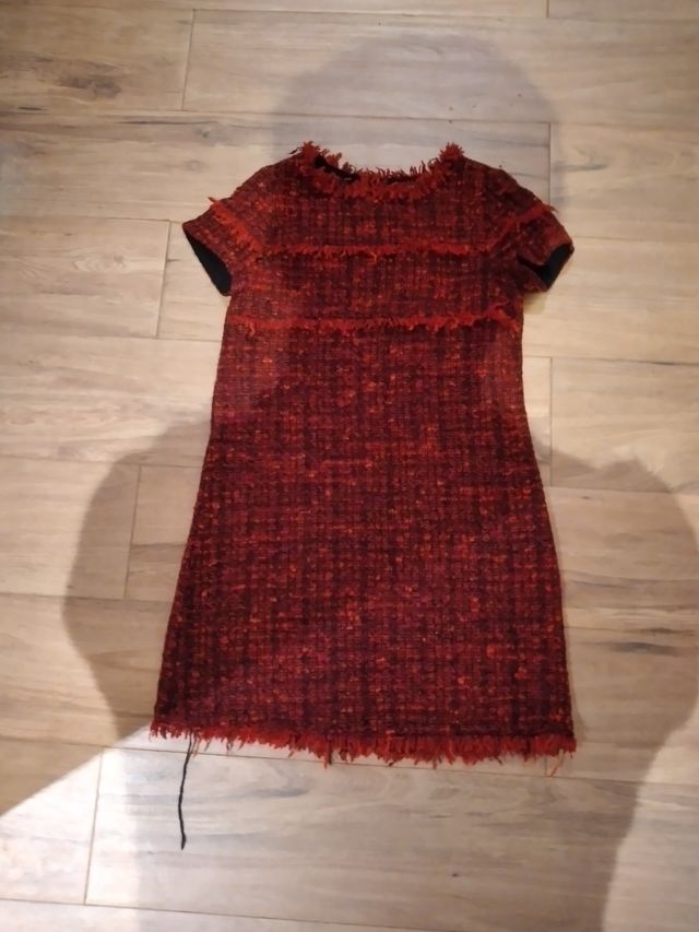 Vestido niña tweed rojo 13-14 años