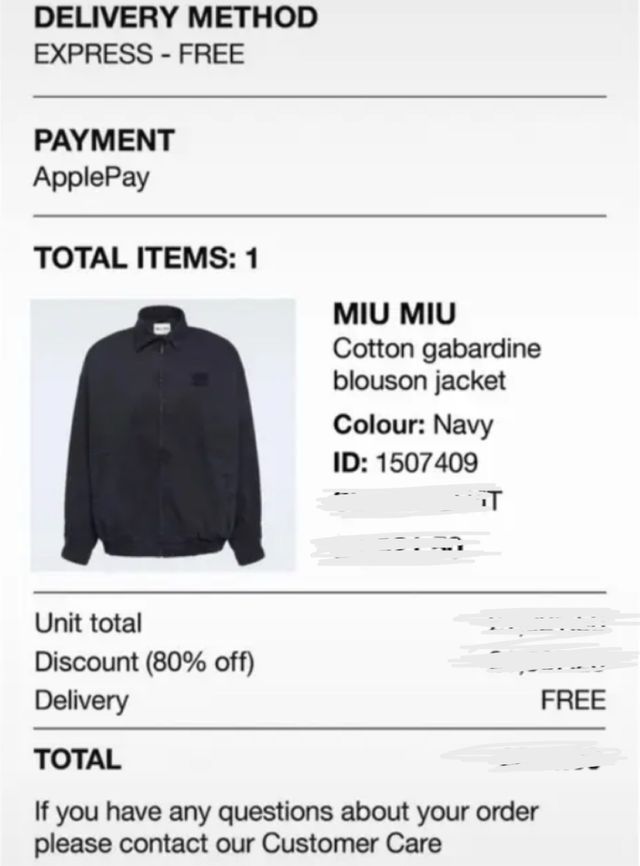 Chaqueta Unisex Miu Miu Azul Marino Original 