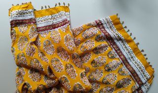 Foulard  175 x 55 cm. Algodón de Sanganer,  India.