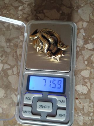 Figura latón rana-cisne